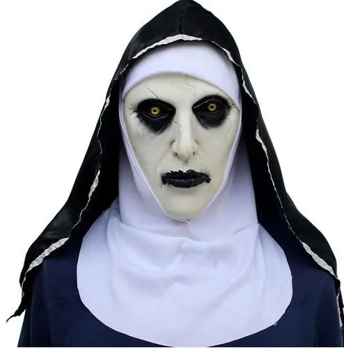 

Roolina The Nun Valak Mask Deluxe Latex Scary Full Head Halloween Cosplay Costume Accessory