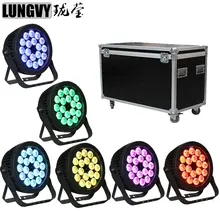 6 шт./лот люсис привело para casas 18 шт 18 w RGBWA УФ 6in1, водонепроницаемый светодиодный свет с кейс