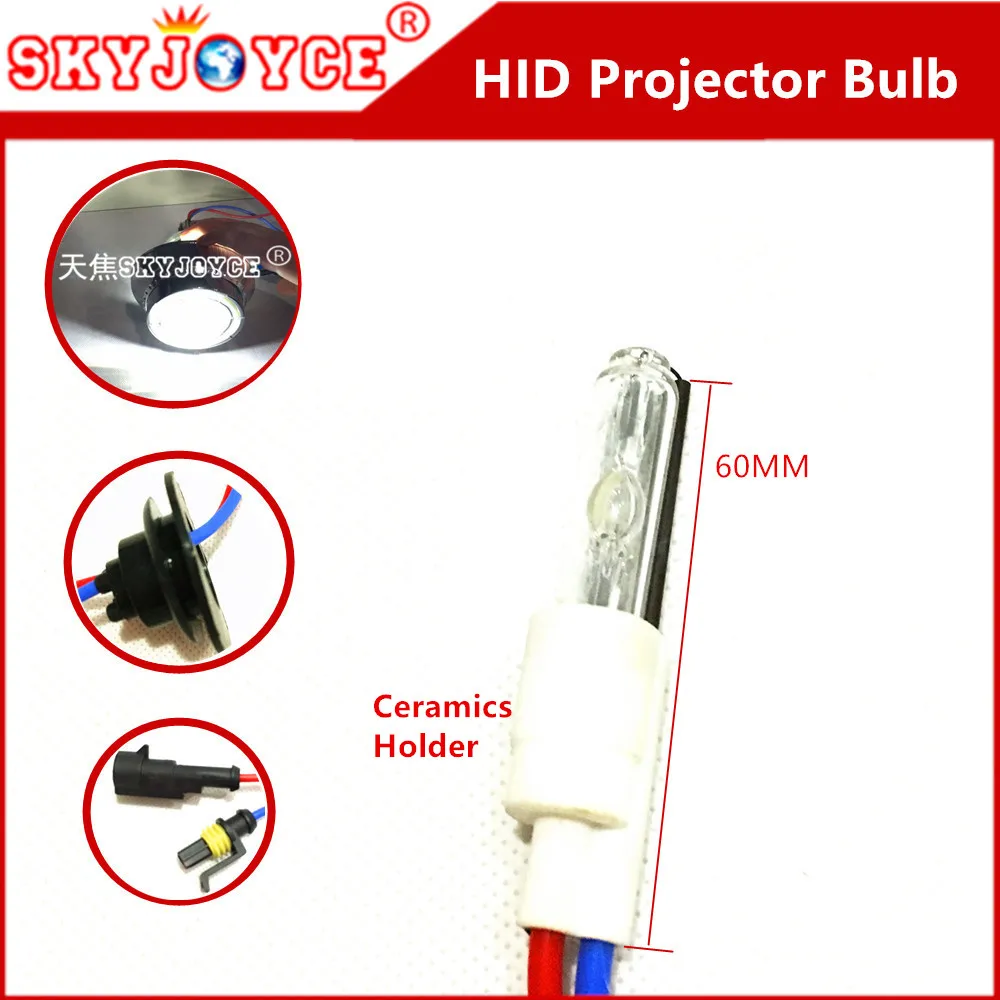

2 x AC replace 35W xenon hid projector bulb motorcycle headlight accessory 3000K 4300K 5000K 6000K 8000K hid projector lens bulb