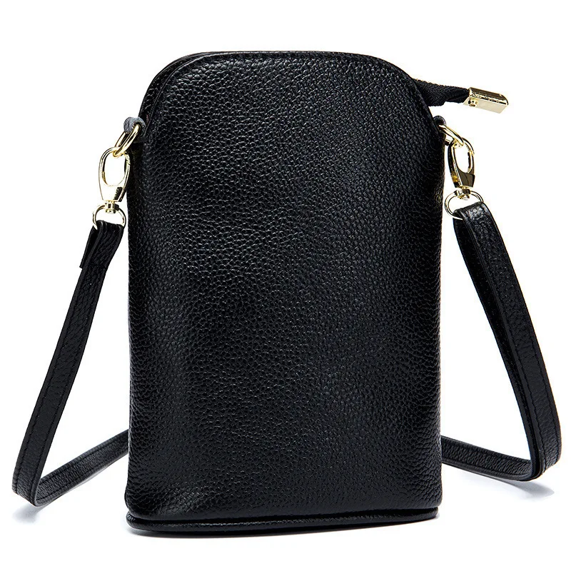 Высококачественные Женские сумки через плечо из натуральной кожи, модные дизайнерские женские сумки через плечо, цветные женские сумки на ремне - Цвет: black