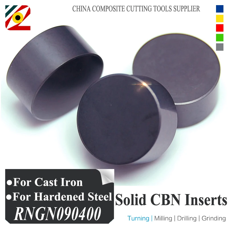 

EDGEV 10 Pieces Solid CBN Inserts RNGN090300 RNMN0903 RNGN090400 RNMN0904 or RNGN3/8" RNMN3/8" Boron Nitride Blade Factory
