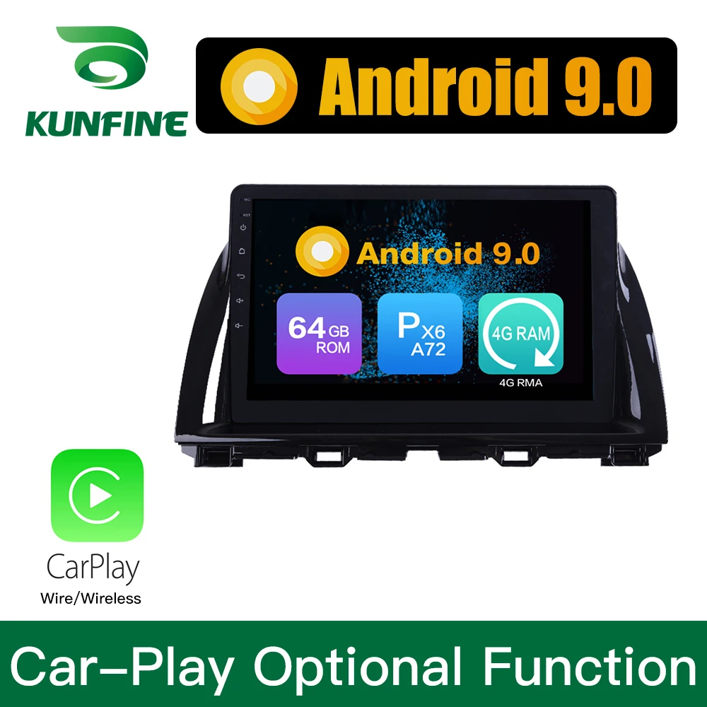 Android 9 0 Ram 4G Rom 64G PX6 Cortex A72 автомобильный DVD GPS мультимедийный плеер стерео для Mazda CX5