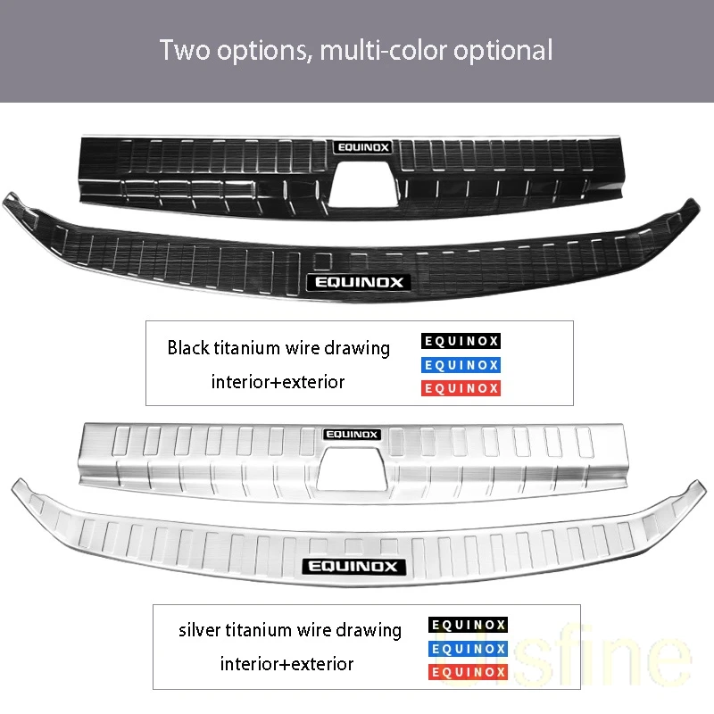 Задняя защитная накладка для багажника из нержавеющей стали защита порога доска устойчивый к царапинам цветок для Chevrolet Equinox