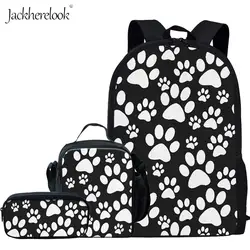 Jackherelook модные собачьи лапки детские школьные рюкзаки 3 шт./компл. детский школьный рюкзак студент Детская сумка через плечо рюкзак Mochilas