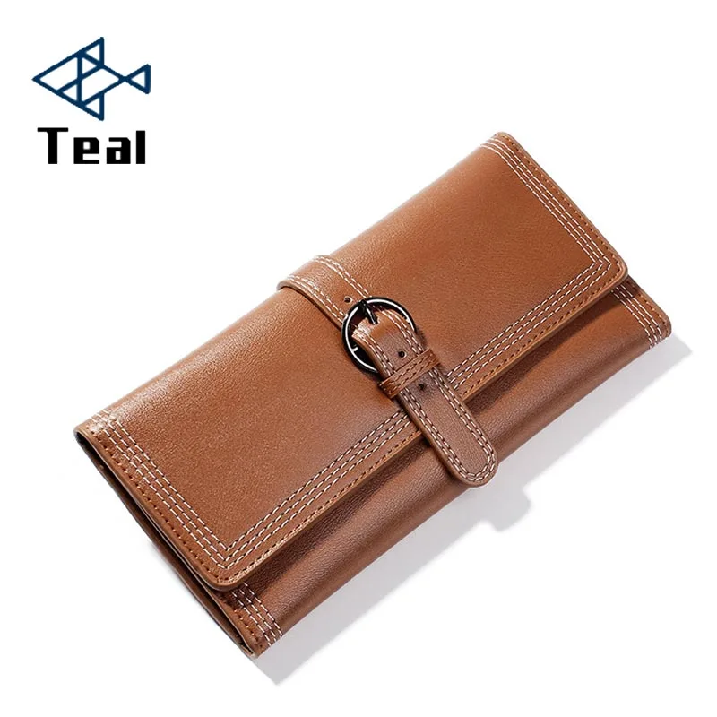 

Long Wallet Clutch Belt Women Purse Simple Fashion Coin ID Card Holder Male Phone Bag Female Leather Purse portefeuille femme