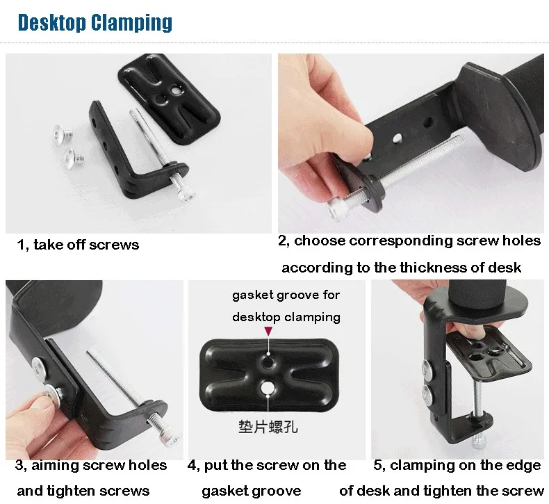 desktop clamping