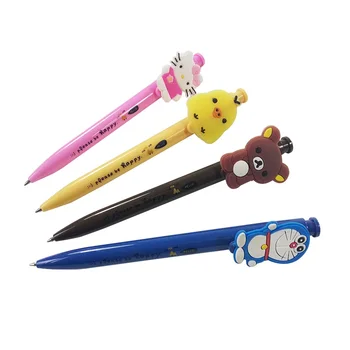 

48 Pcs/lot Lovely Party Favors Cartoon Ballpoint Pen KT rilakkuma Doraemon chick Kids' useful Gift School supply