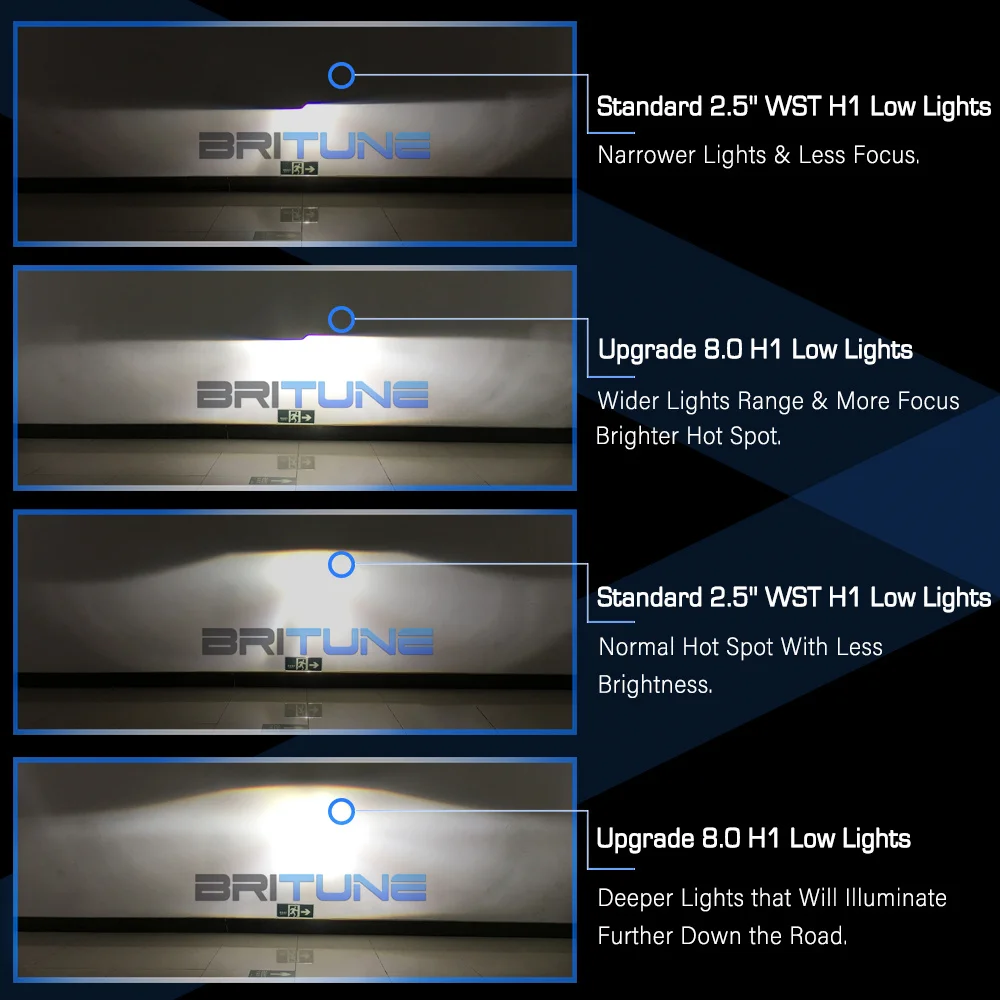 Линзы для фар ангельские глазки HID, линзы для проектора 2,5 WST 8,0, двойной комплект COB для H7 H4, автомобильные аксессуары, модифицированный, сделай сам, H1 HID Xenon