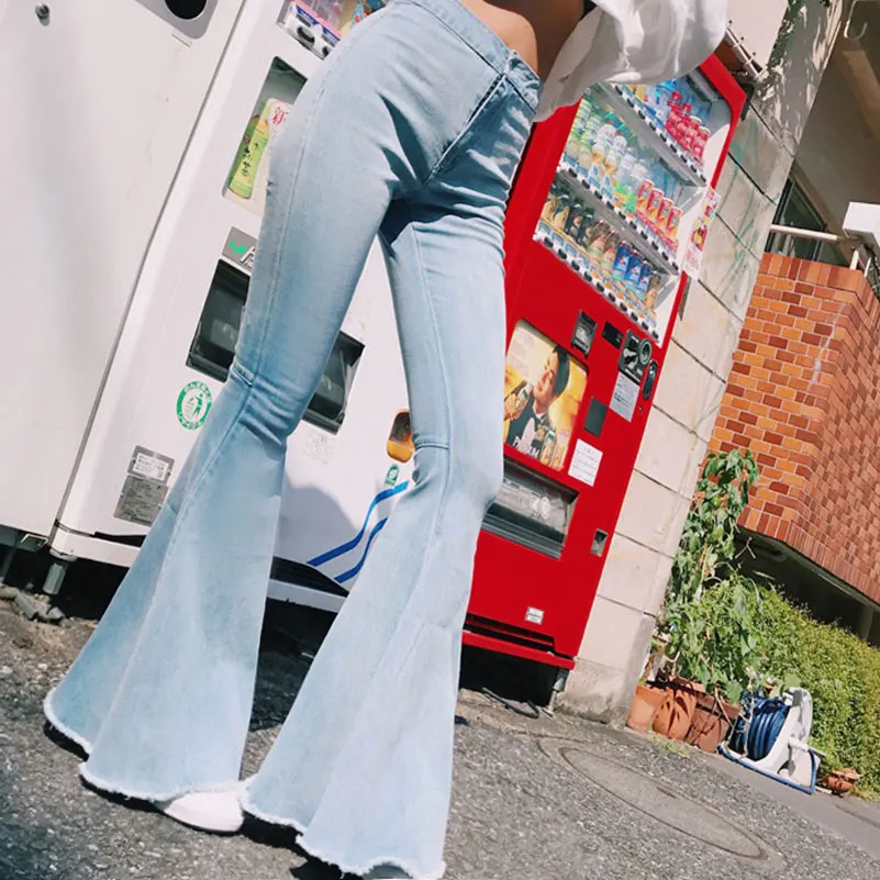 Sexy Stretching High Waist Flare Women Jeans Fashion Bell Bottom Blue Skinny Denim Autumn Jeans Retro Women Pants Trousers 2017 Sexy Stretching High Waist Flare Women Jeans Fashion Bell Bottom Blue Skinny Denim Autumn Jeans Retro Women Pants Trousers 2017