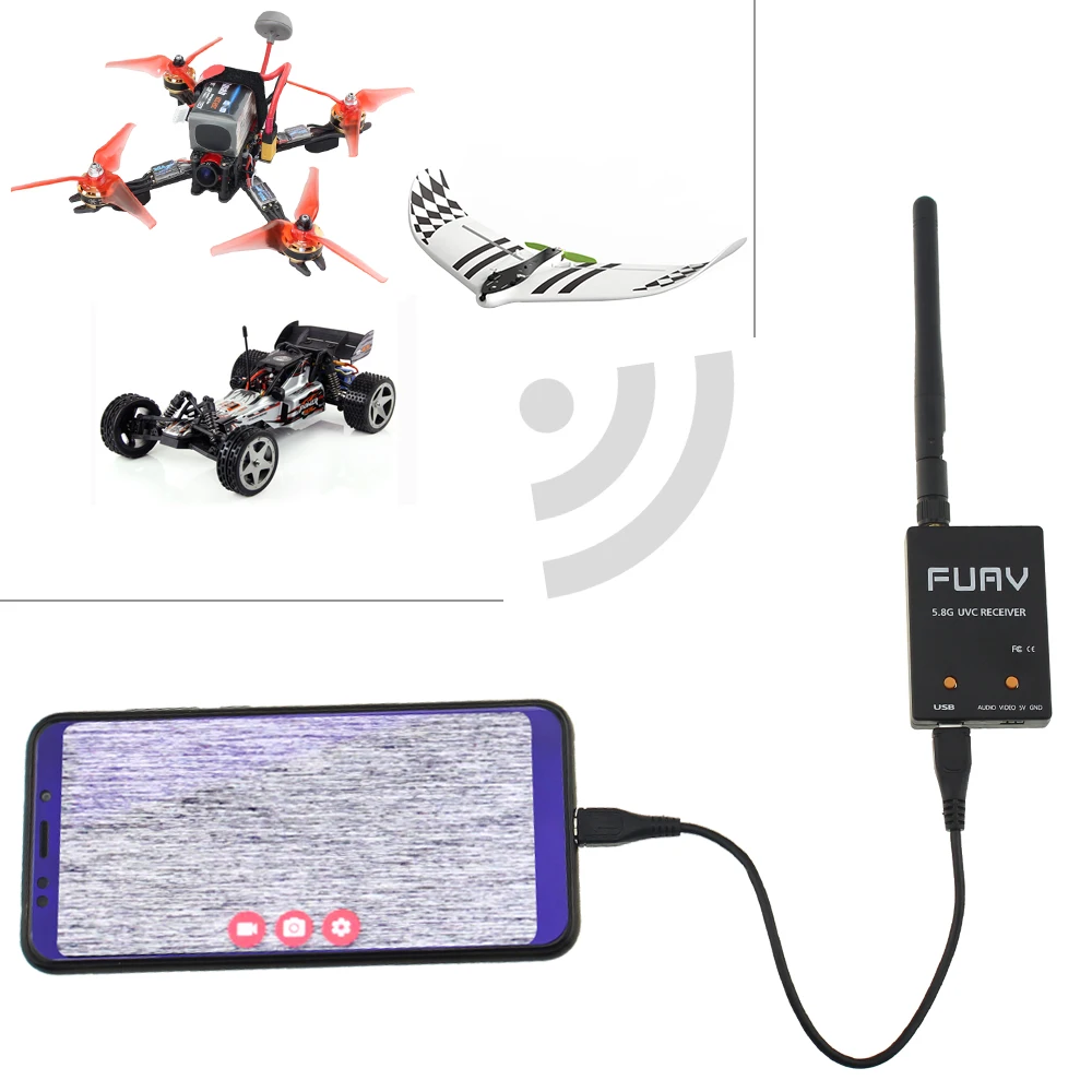 Новый 5,8 ГГц 150CH мини БПЛА Карманный OTG FPV приемник видео Downlink VR для Android или Windows с Micro USB кабель/Тип C otc кабель