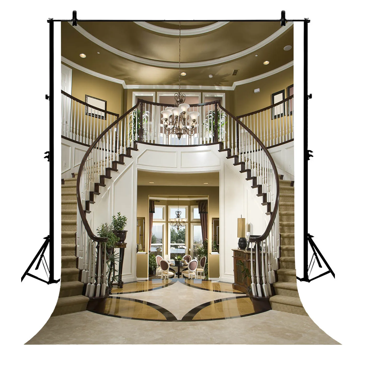 

5x7ft Elegant Stairs Polyester Photo Background Portrait Backdrop