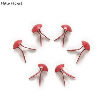 

500 Pcs Red Pastel Round Brads Scrapbooking Embellishment Card Making DIY Home Decor Tools Paper decoration 9x5mm(3/8"x1/4")