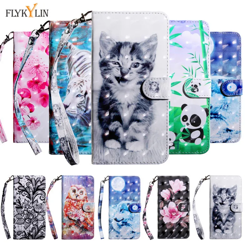Flip Case on sfor Coque xiaomi Redmi 4X Cover for Note 4 Luxury 3D Cat Wallet Magnetic Leather Cases | Мобильные телефоны и