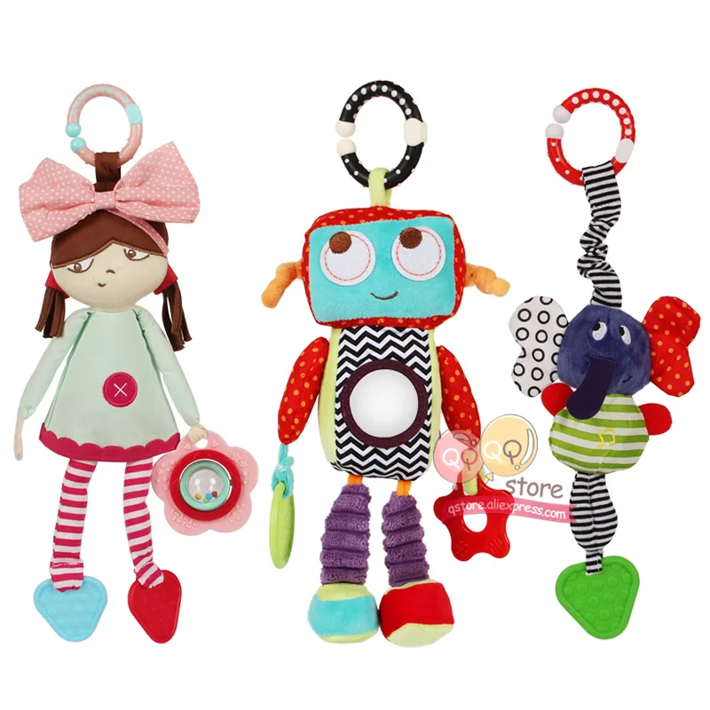N-Tsi детские плюшевые куклы-роботы, игрушки для коляски, слон, погремушка, детская кроватка, подвесные мобильные игрушки для детей, Детский подарок