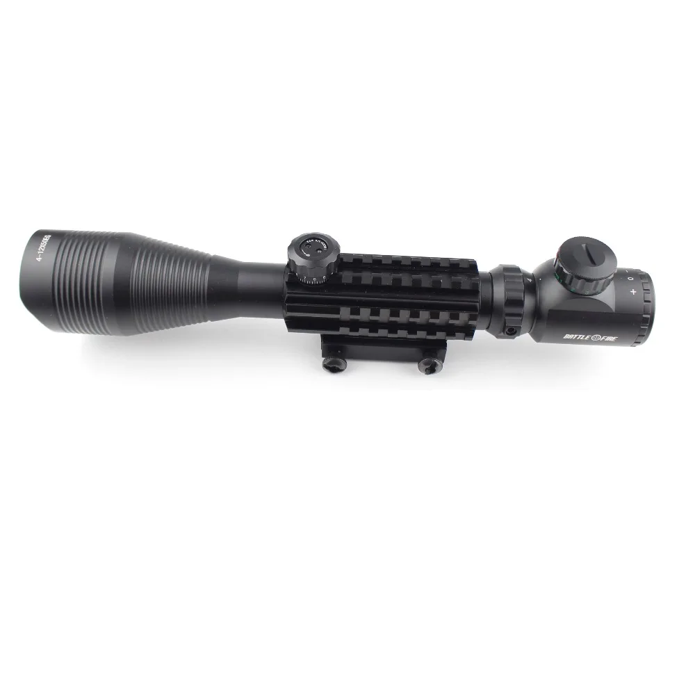 4-12X50 Illuminated Rangefinder Reticle Rifle Scope Holographic 4 Reticle Sight 11mm and 20mm Red Laser Combo RiflescopeIMG_7016