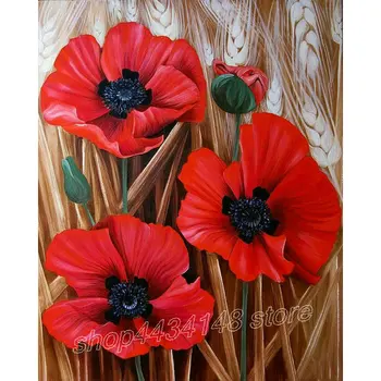 

DIY 5D Diamond Painting Cross Stitch Beautiful Flower Full Diamond Diamond Embroidery Picture Crystal Diamond Mosaic Sticker