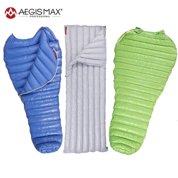 

AEGISMAX Camping Sleeping Bag Ultralight 800FP 95% White Goose Down Mummy Spring Autumn Winter Sleeping Bag AEGIS MINI E M2 M L
