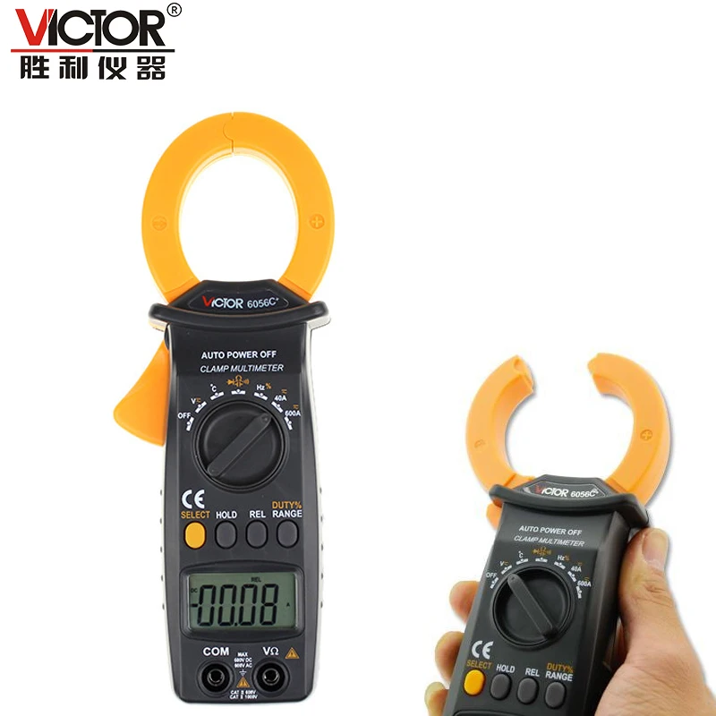 Цифровой измеритель зажим AC/DC Victor VC6056C + 600 А измерение