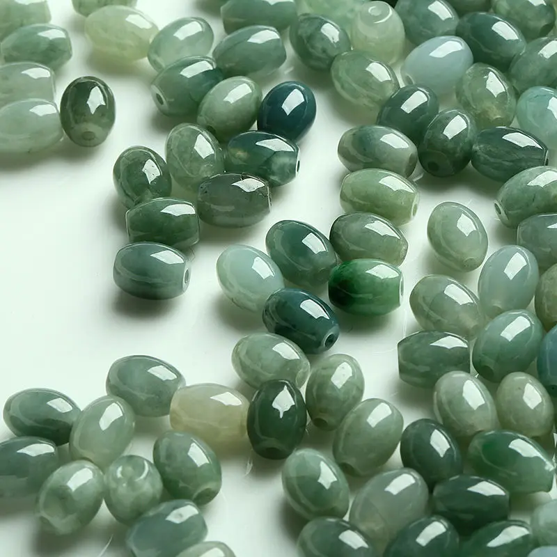 

30PCS Natural Grade A Jade (Jadeite) loose Oval bead/ Size: 9mm (Wholesale)