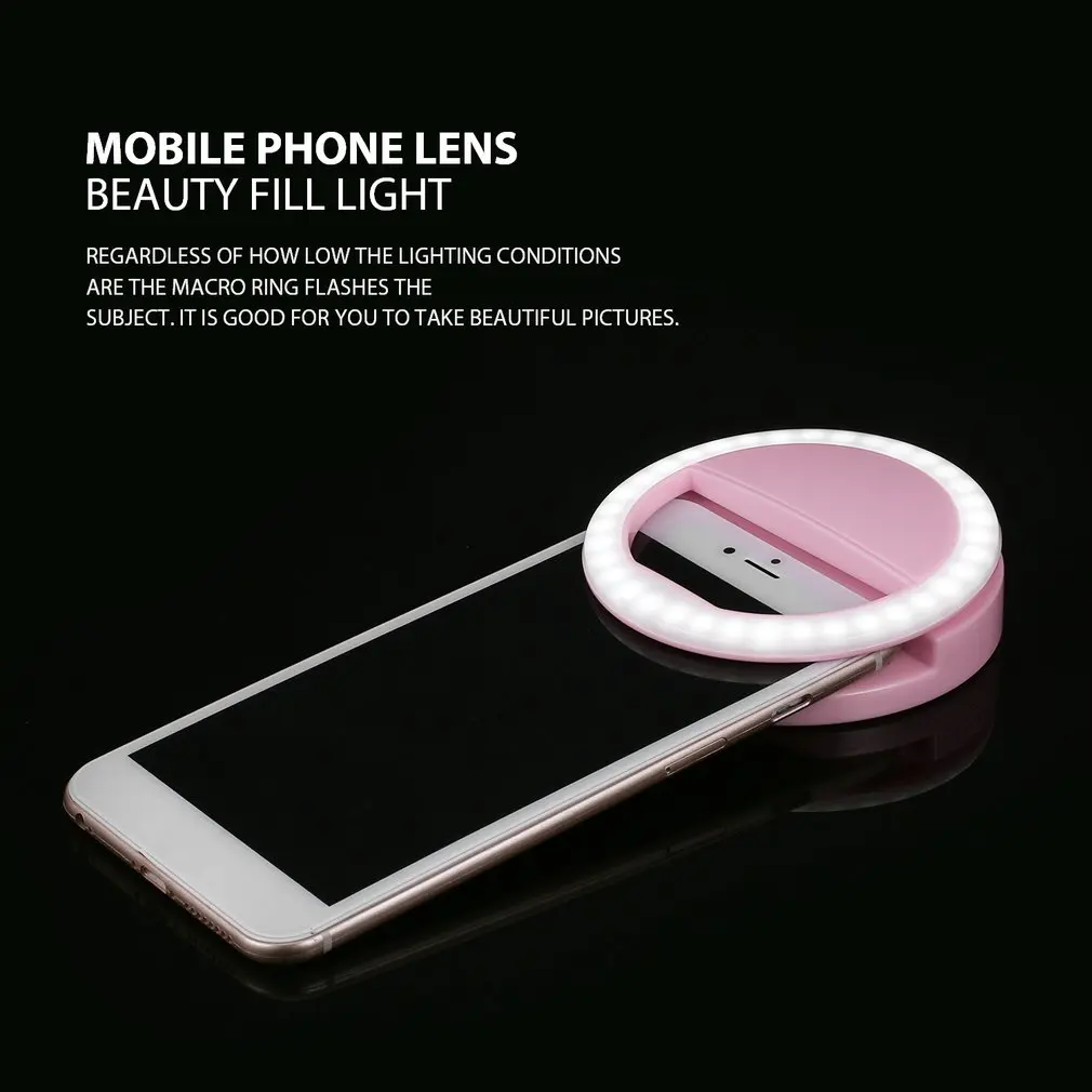 ICOCO портативный мобильный телефон селфи свет клип-на лампе светодиодный фонарик телефон кольцо для Iphone для samsung Прямая