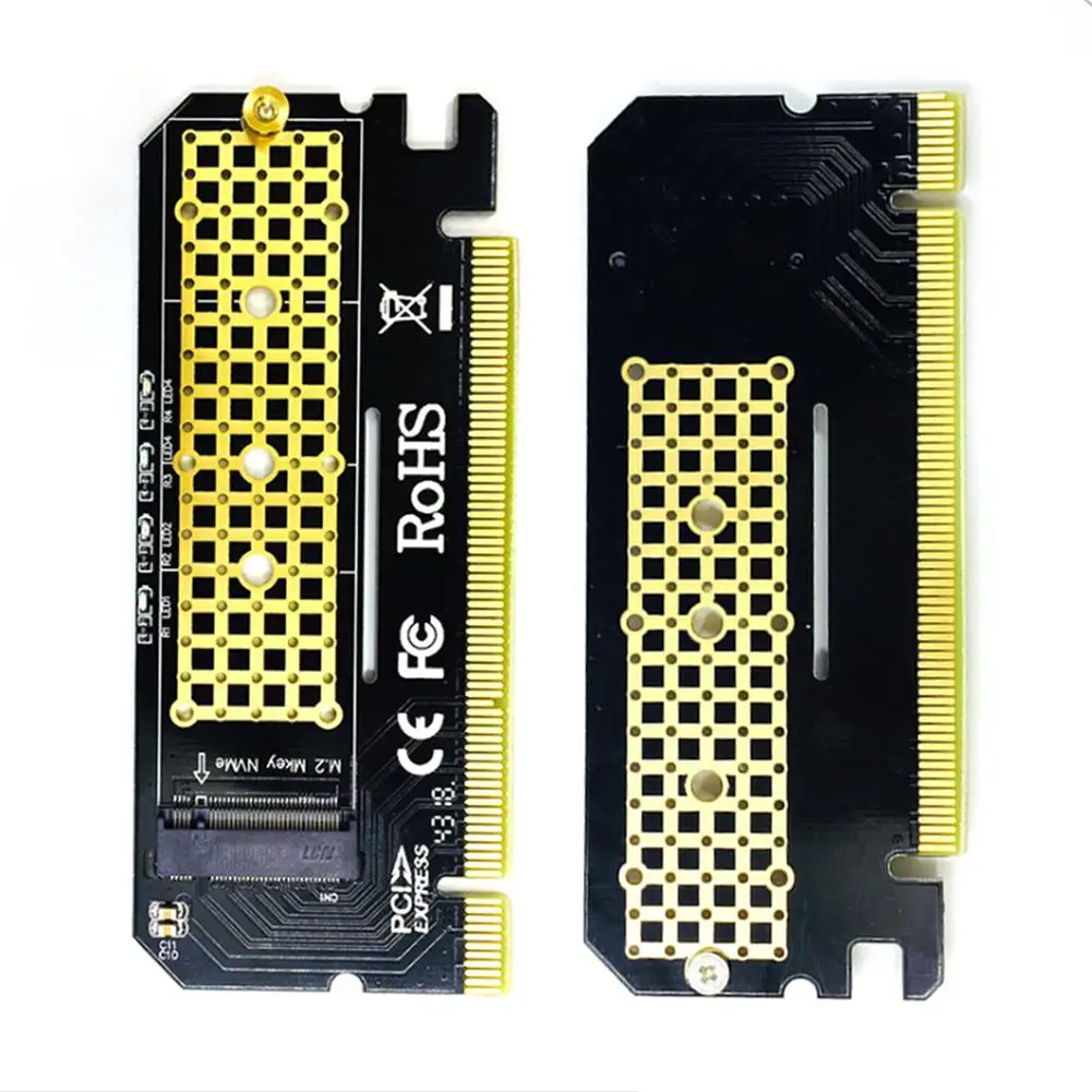 

Full Speed 16X NVMe M.2 SSD NGFF to PCIE 3.0 X4 MKey Expansion Adapter Card 2019NEW