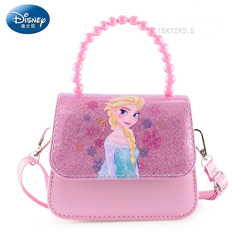 Disney кошелек замороженная Анна Эльза сумка с персонажем мультфильма для девочек портативная косметичка для макияжа многофункциональная сумка для хранения монет Золотые сумки - Color: pink