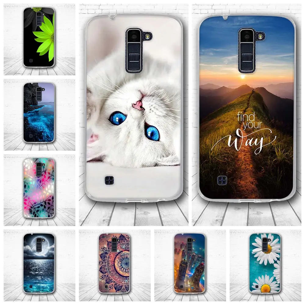 Для задней крышки LG K10 силиконовый чехол ТПУ Coque Fundas роскошный 3D милый для Lte K420N