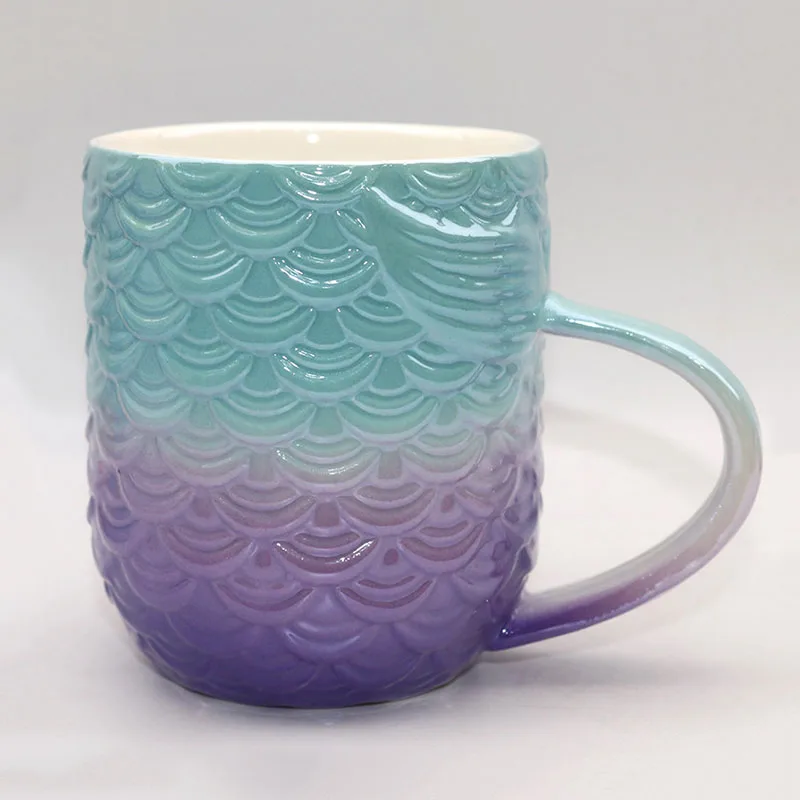 

New 400mL Dream Mermaid Coffee Mugs Unique Cups and Mugs Creative Color Mark Drinkware Christmas Gifts for Friends Drop Shipping