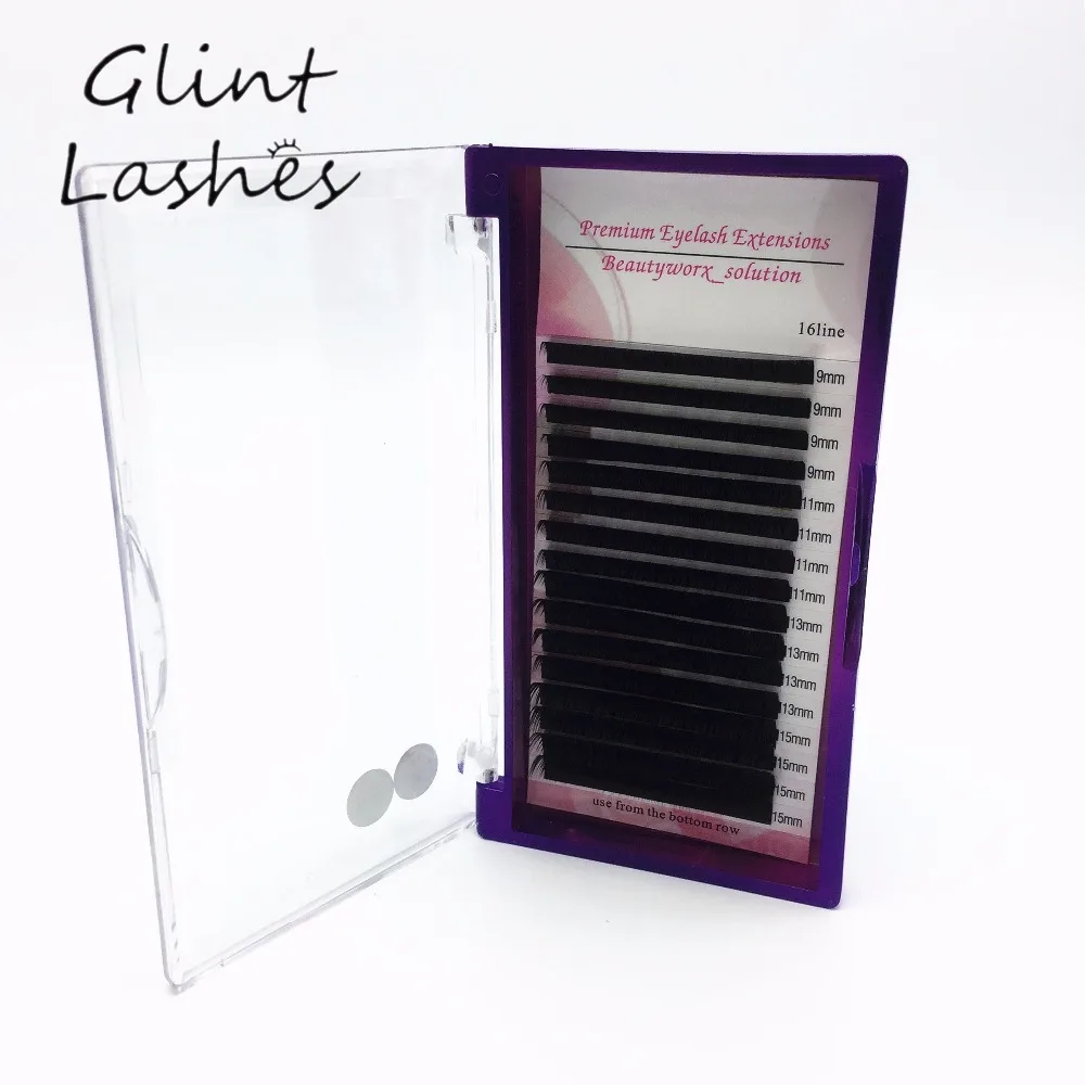 GLINT LASHES 3 Trays Mixed Length High Quality Eyelash Extension False