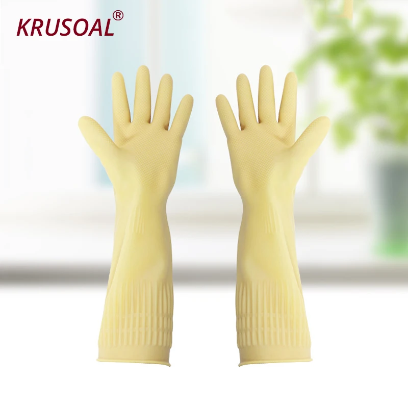 

Hot Rubber Latex gloves magic silicone Dishwashing Gloves Lengthen Household Kitchen Gardening Home Kitchen Cleaning