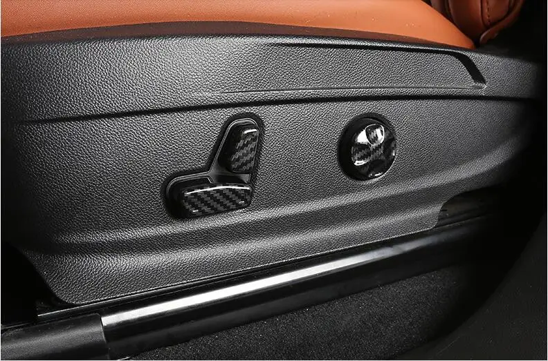 car seat button trim for Alfa Romeo Giulia 2017 carbon fiber accessories  (8)