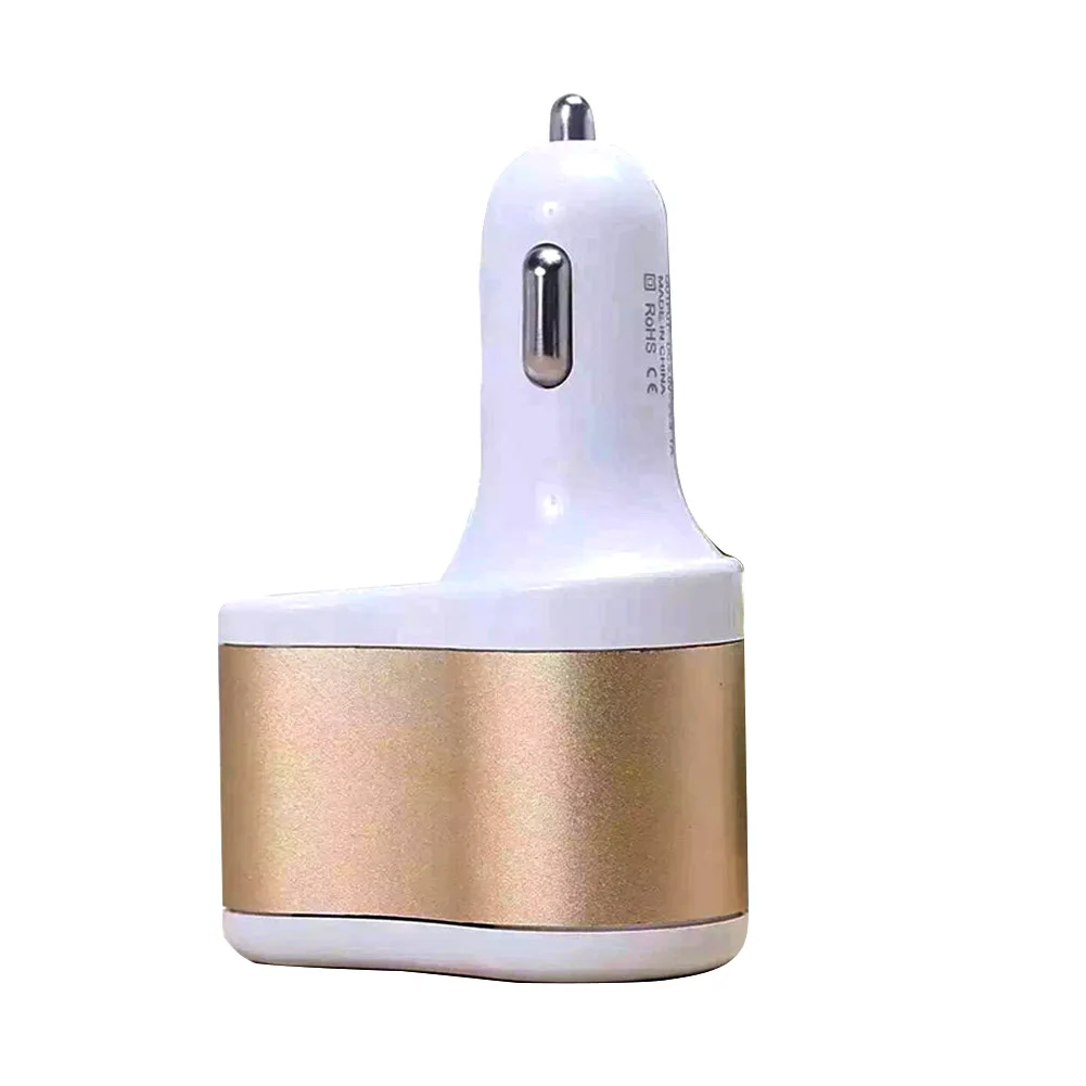

DC 12V/24V Car Cigarette Socket Splitter Dual USB Charger Adapter Gold