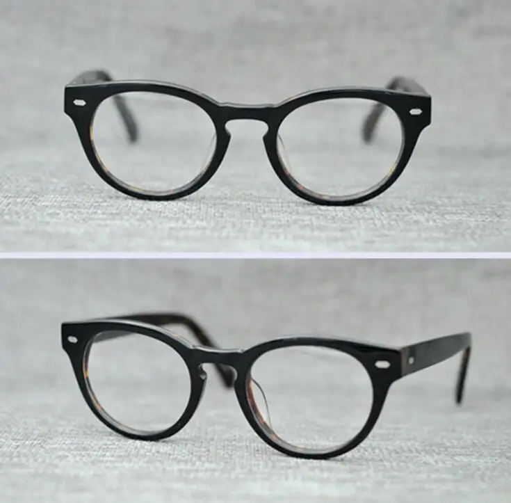 LKK UNISEX glasses Hand Japanese plate circular eyeglasses frame retro