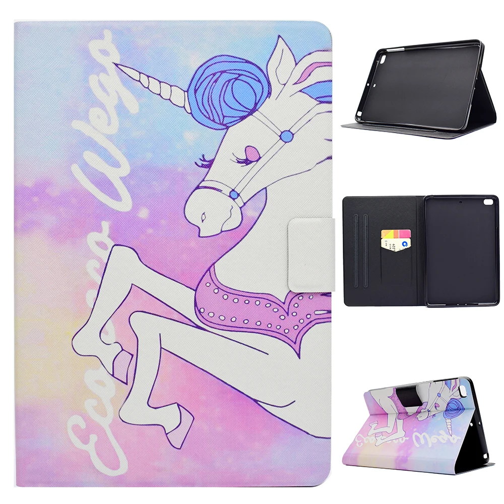 Мода рисунком с подставкой карманом для карт чехол Apple iPad Mini 1/2/3/4 mini4 mini3 кошки