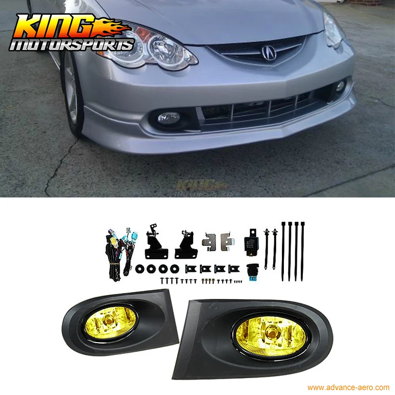 

For 2002-2004 Acura RSX DC5 JDM Yellow Lens Bumper Fog Lights + Switch USA Domestic Free Shipping Hot Selling