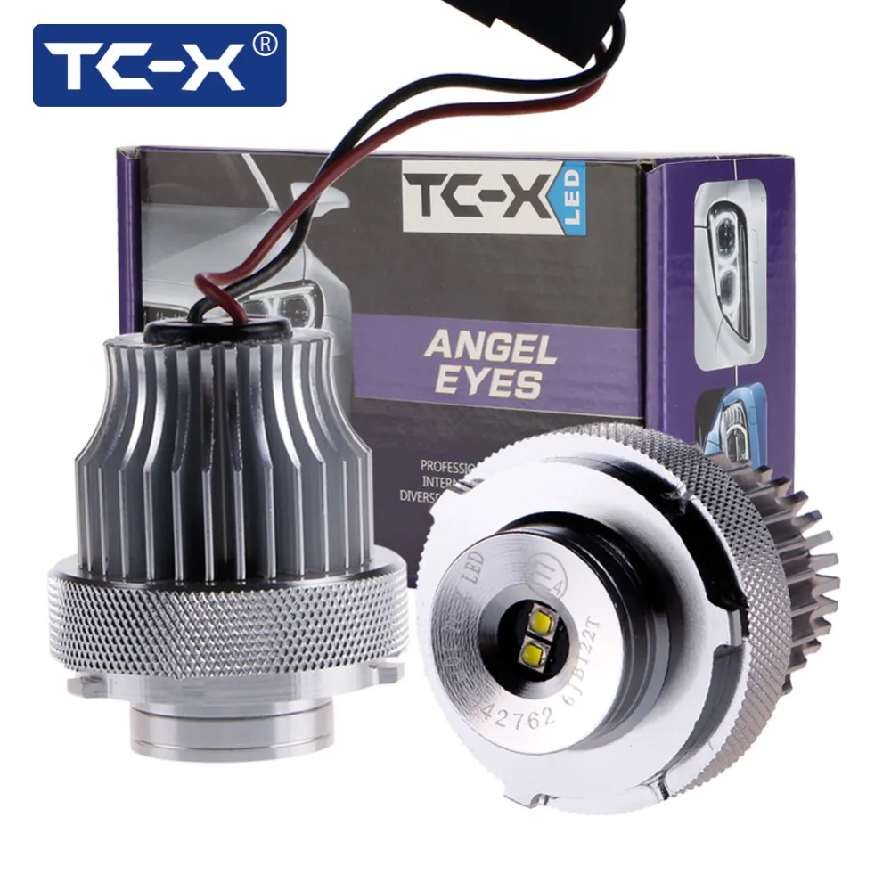TC-X Angel Eyes LED Marker Light for BMW E60 E61 Bright White 6000K Car Lights Kit Error Free OEM Part No. 63127187952