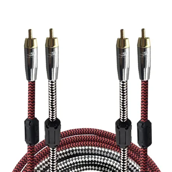 

HIFI 2RCA to 2RCA Male to Male Stereo Digital Coaxial Audio Cable For Subwoofer Speaker Amplifier TV DVD Aux Dual RCA to Dual RC