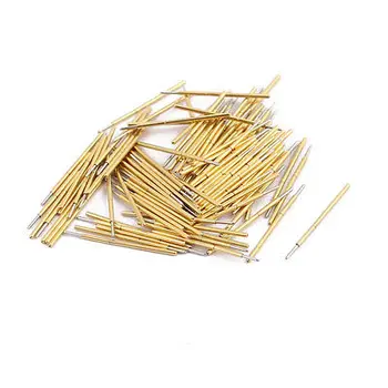 

100pcs P048-F 0.6mm Dia 15mm Length Metal Spring Pressure Test Probe Needle