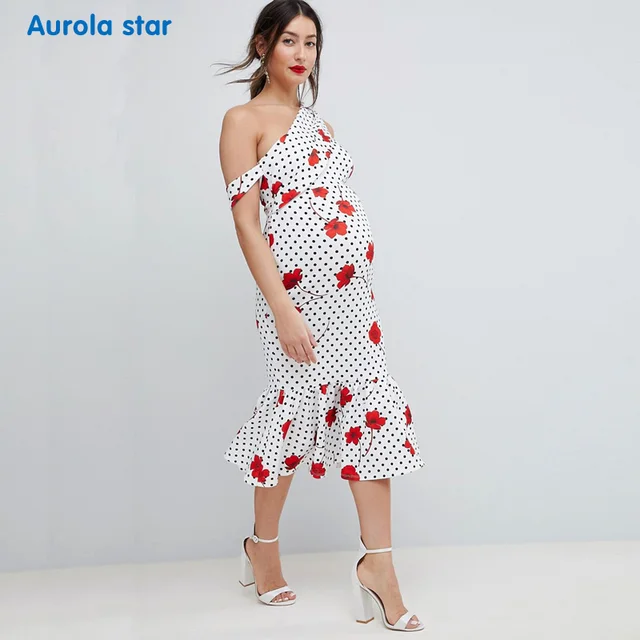 Photo Shoot Dress Summer Maternity One Shoulder For Pregnancy Photo Shoot Dress Summer Maternity One Shoulder For Pregnancy Women Clothes Baby Shower Party