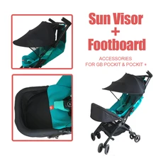 Stroller Accessories extend Foot board & Sun Shade For Goodbaby Pockit+ GB Pockit Stroller foot rest Rayshade Stroller Cover аксессуары для колясок gb адаптер gb pockit cs