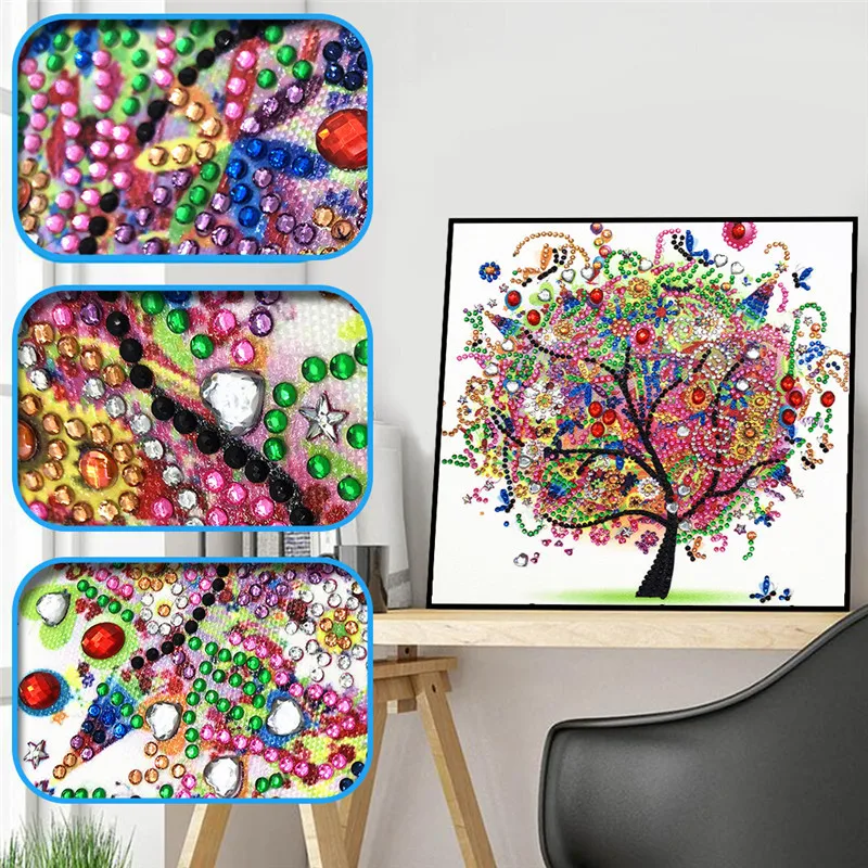

New special shape diamond painting phantom flower combination modern pattern DIY 5D part drill cross stitch kit crystal art