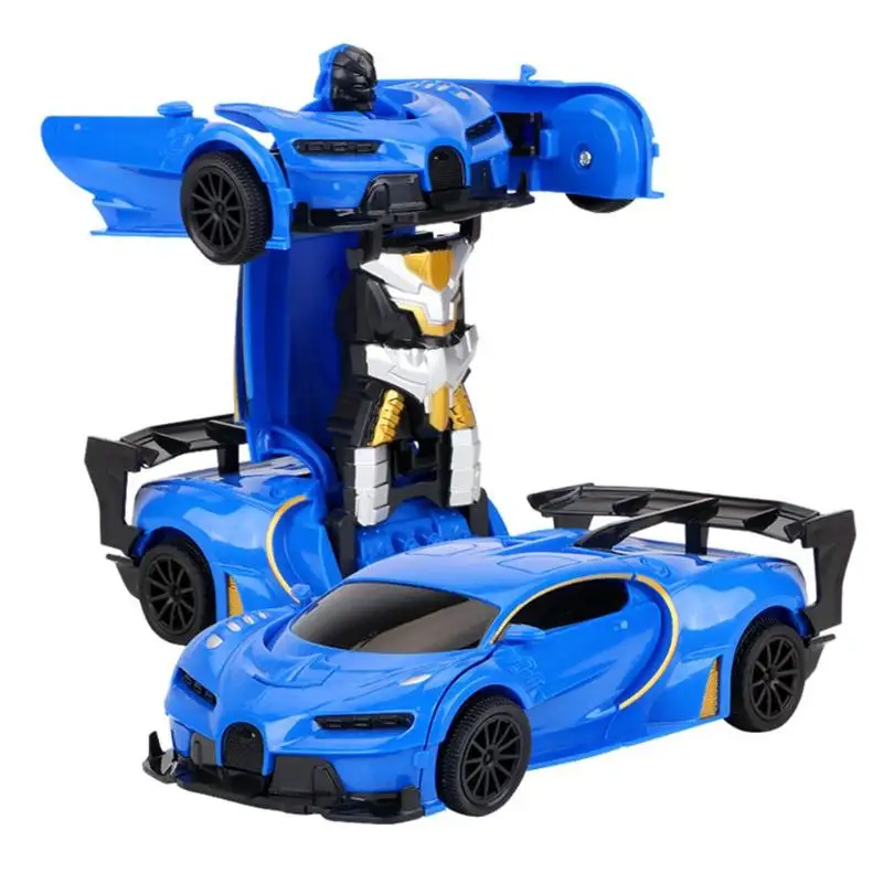 Радиоуправляемая деформационная модель автомобиля крутые роботы игрушки для мальчиков детские подарки автомобиль Трансформация Роботы спортивные игрушечные модели автомобилей De - Цвет: Темно-синий