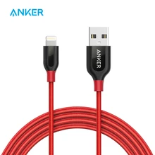 Anker+ кабель Lightning, прочный и быстрый зарядный кабель, двойной USB кабель с нейлоновой оплеткой, для iPad, iPhone Xs/XS Max/XR/iPhone X/8/8 Plus и т. д