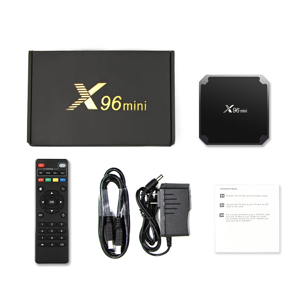 X96 Мини ТВ приставка Android 7 1 2 Гб 16 четырехъядерный процессор Amlogic S905W WiFi медиаплеер