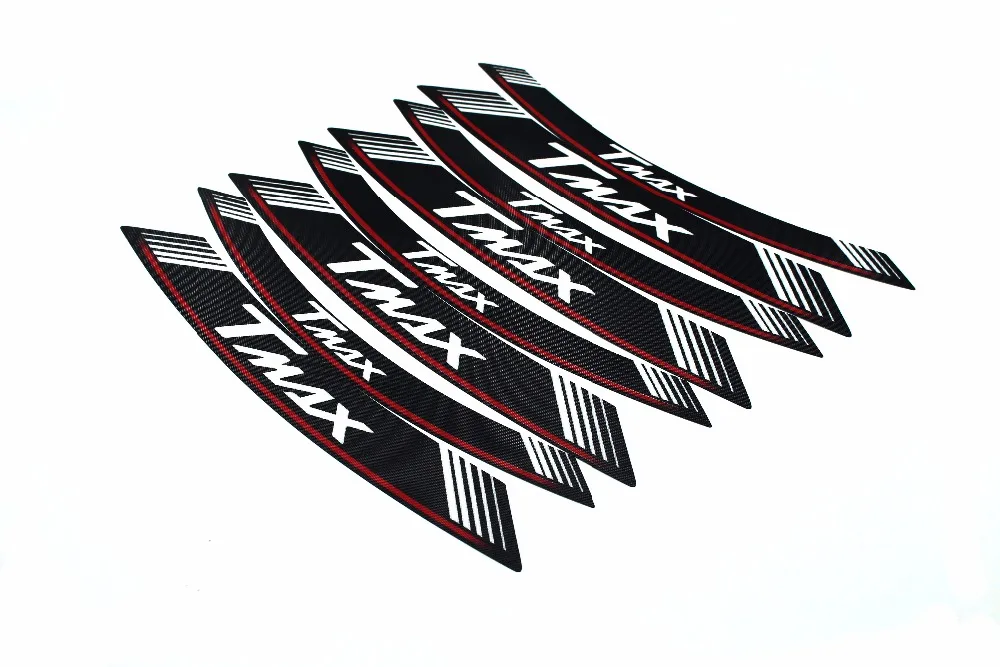 

High Quality Motorcycle rim strips "TMAX" logo Stickers wheel decals for YAMAHA TMAX 500 530 ALL