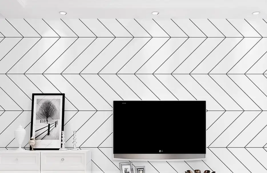 Beibehang современный papel де parede 3D Черно-белые геометрические обои для гостиной обои рулон обои украшения дома
