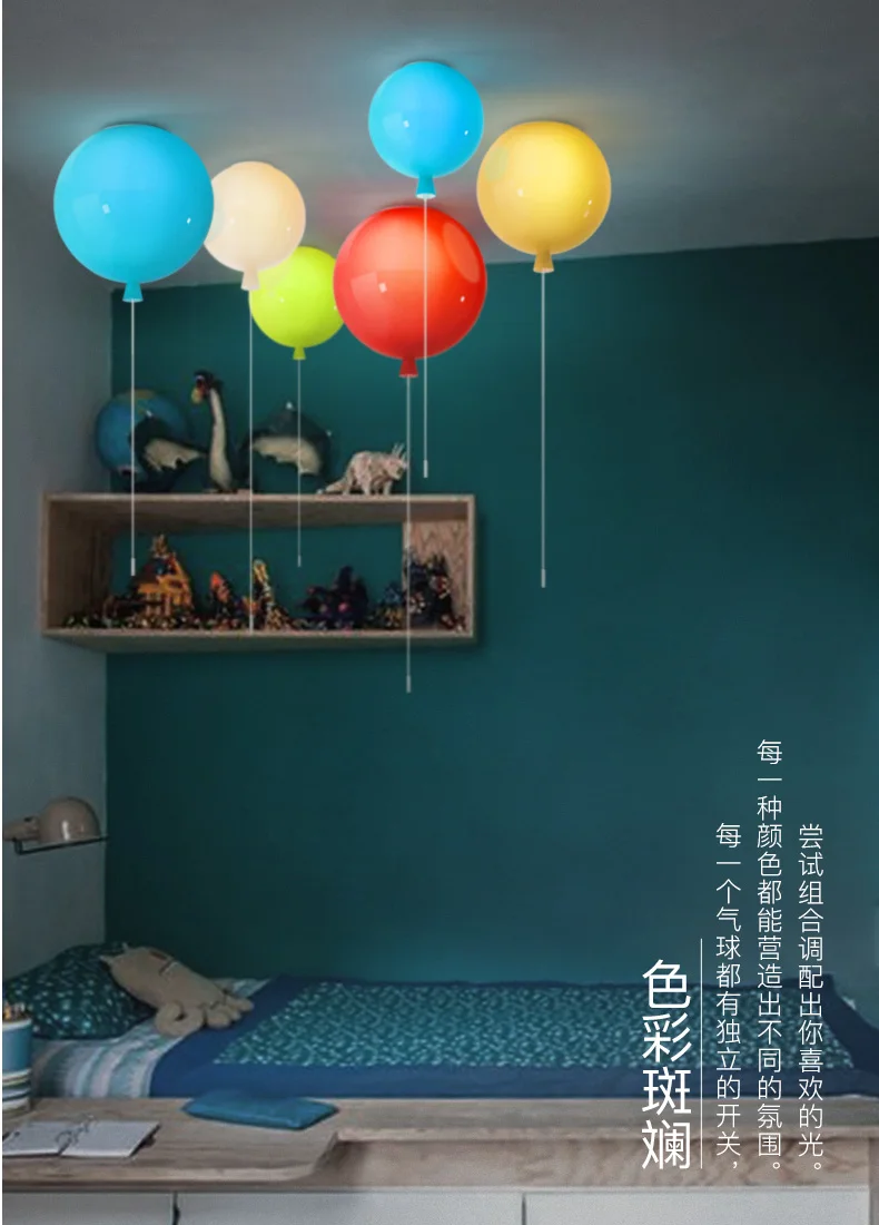 Nordic Balloon Acrylic Pendant Lights Home Decor Bedroom Colour Creative Kids Room E27 Kitchen Lighting Fixture Lampara Para