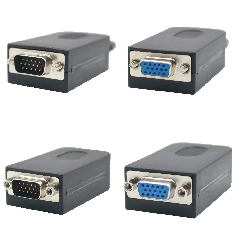 

10Pcs DB15VGA Male/Female 15Pin D-Sub VGA Connector Plastic Cover solderless Terminal Board Screw/Nut Type