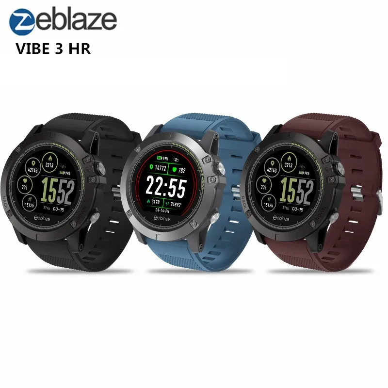 

Zeblaze VIBE 3 HR Smartwatch IP67 Waterproof Wearable Device HeartRate Monitor IPS Color Display Smart Watch For Android IOS