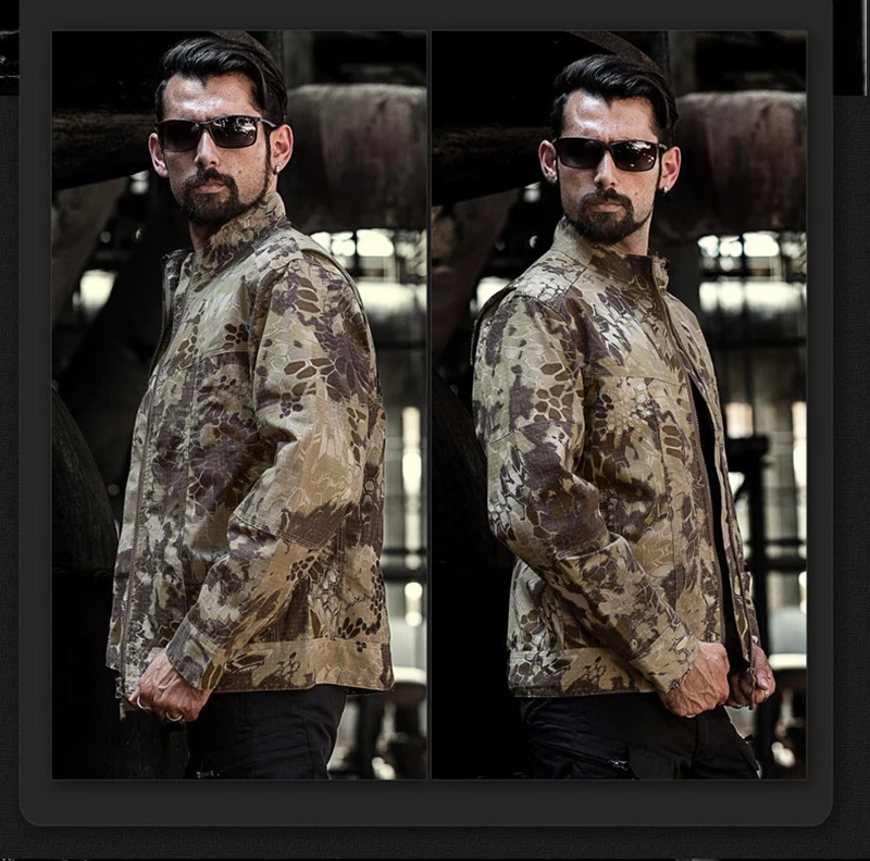 Men's Army Camouflage Jacket Military Tactical Jacket Autunm Waterproof Coat Climbing Hiking Jackets Windbreaker Hunting Clothes